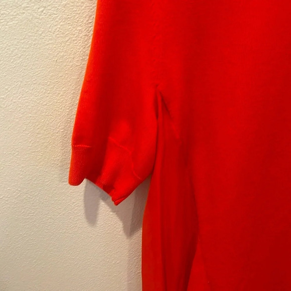 St.John Women's Medium Top wool/silk orange - Picture 2 of 7
